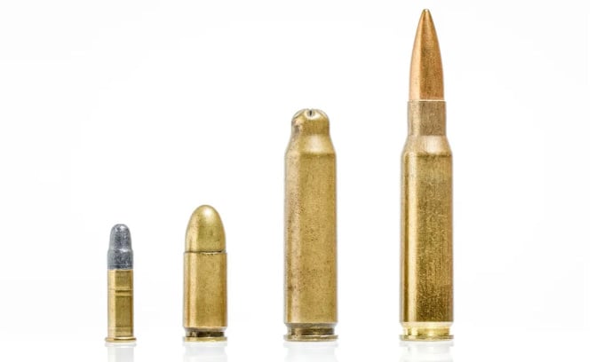 The design of a bullet, such as whether it is tapered or rounded, helps determine how fast it can travel. Photo: Brais Seara/Getty