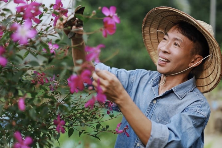 Cuộc sống điền viên khiến anh cảm thấy bình yên, có nhiều cảm hứng làm nghệ thuật.