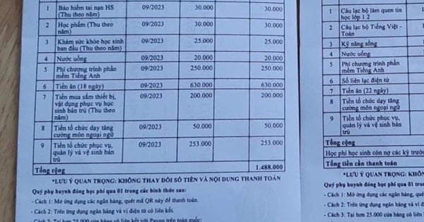 Parents in Ho Chi Minh City will have to pay 2-3 months' fees at the same time?