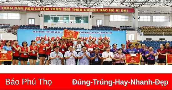 Huyện Lâm Thao đoạt giải Nhất Bóng chuyền hơi Người cao tuổi tỉnh Phú Thọ