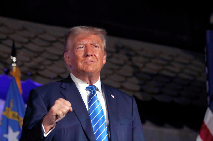 El expresidente estadounidense Donald Trump en un evento de campaña en Las Vegas, Nevada, el 28 de octubre. Foto: Reuters