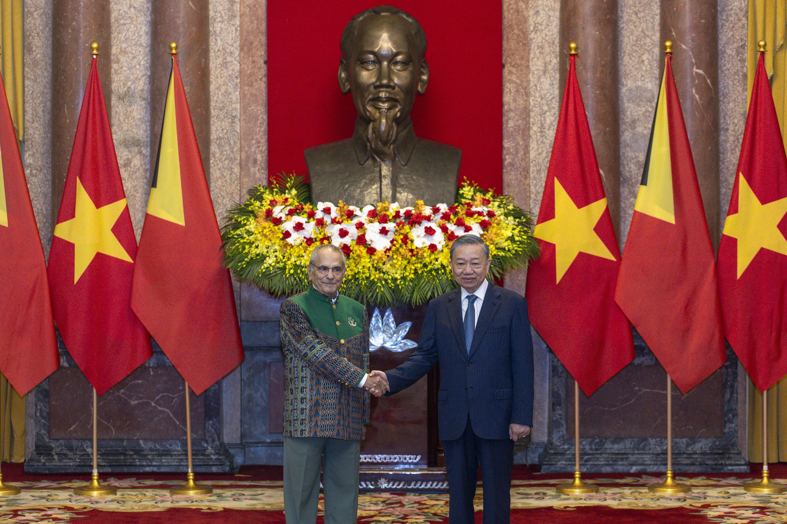 Lễ đón Tổng thống Timor-Leste thăm cấp nhà nước tới Việt Nam- Ảnh 4.