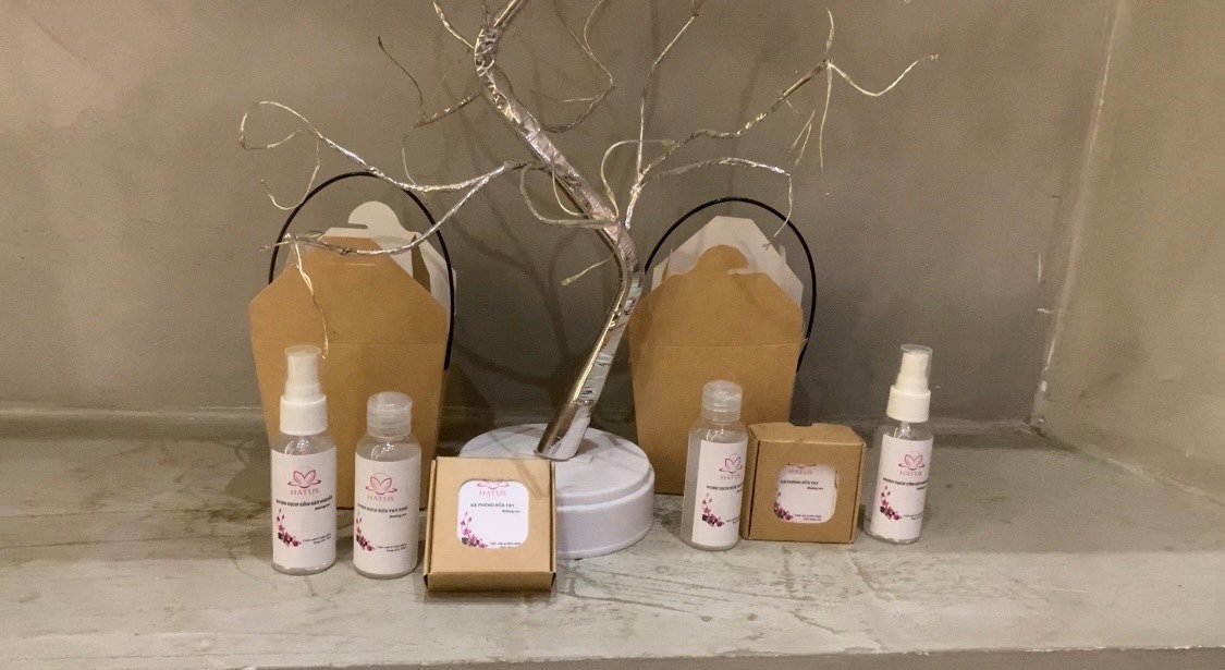 Lotus antibacterial product set invented by Mai Huong