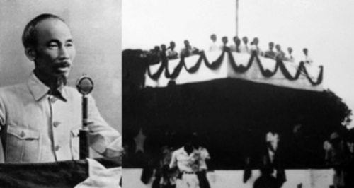 President Ho Chi Minh read the Declaration of Independence at Ba Dinh Square on September 2, 1945. (Photo: Archive)