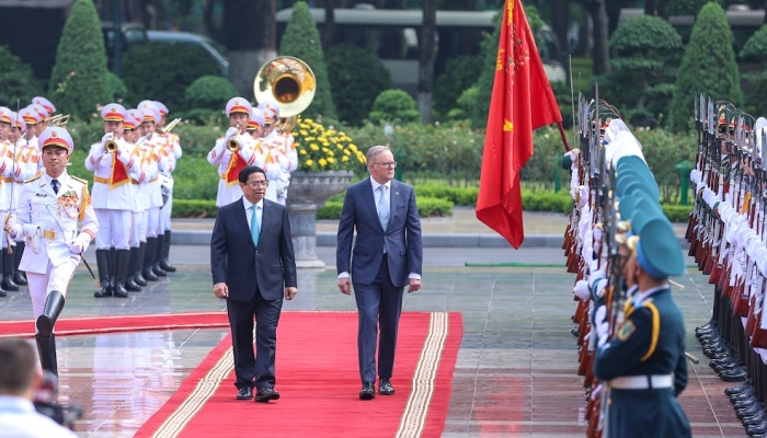 Thủ tướng Phạm Minh Chính chủ trì lễ đón, hội đàm với Thủ tướng Australia Anthony Albanese