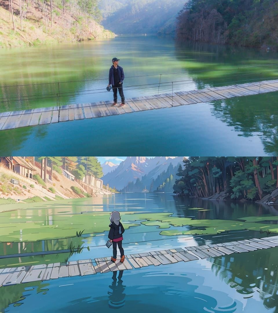 Gio said: “Recently, I saw many people using the app to turn real photos into anime-style paintings and post them on Facebook, so I tried it too. The results made me and my friends very excited.”