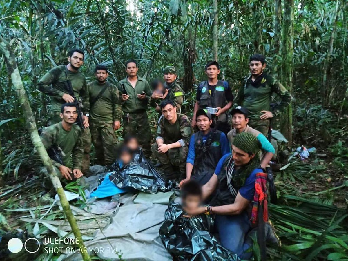 Quatre enfants colombiens survivent fiévreusement dans la forêt pendant plus d'un mois après le crash d'un avion photo 1