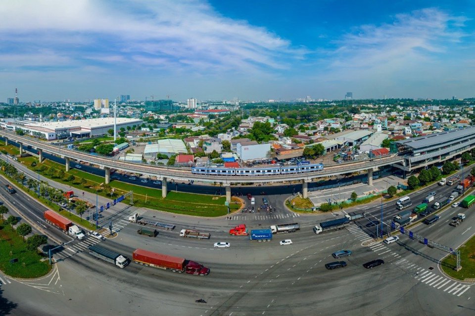 ホーチミン市の都市鉄道1号線は2024年末までに営業運転を開始する予定。写真：JICA。