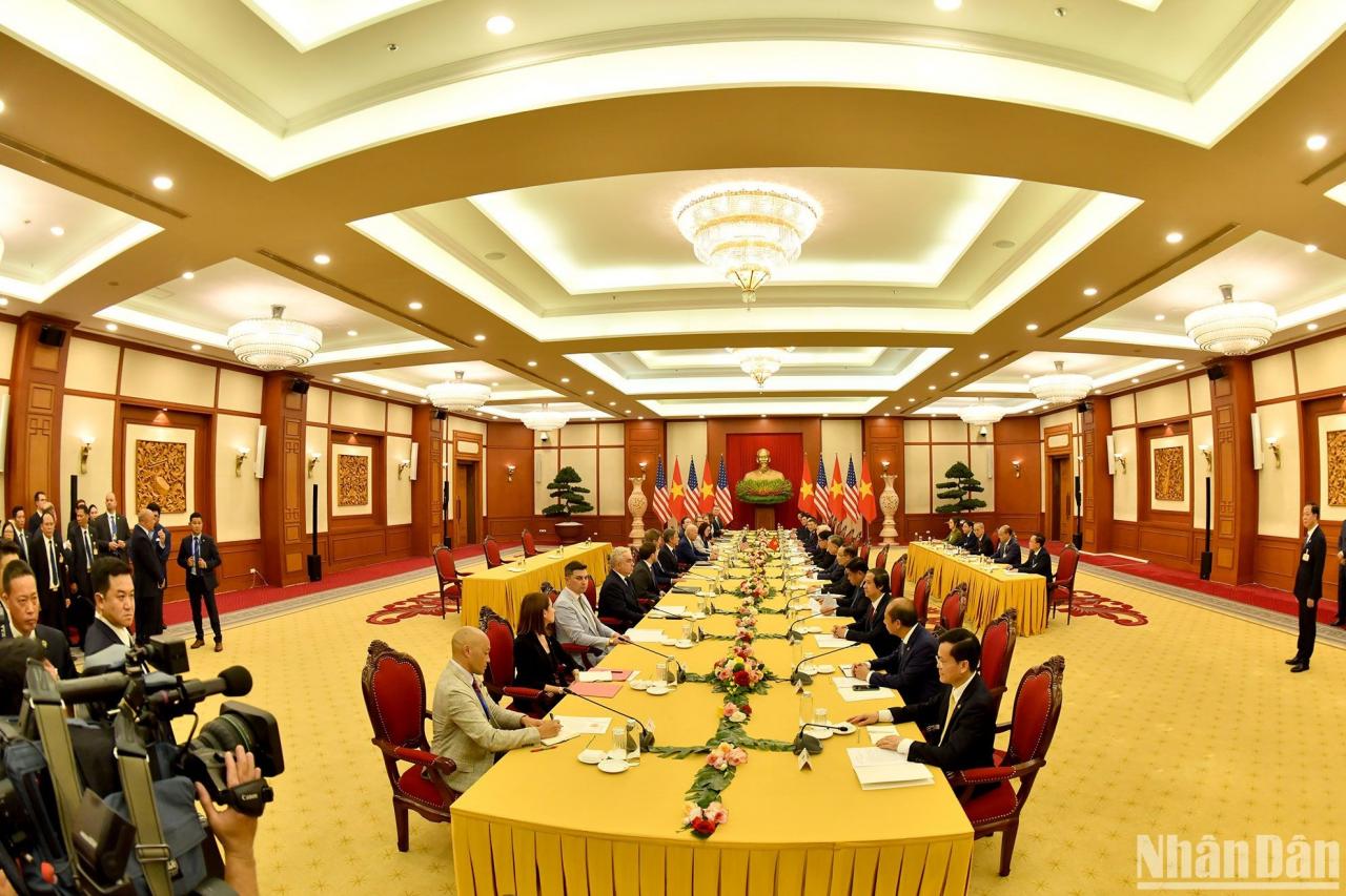 [Photo] General Secretary Nguyen Phu Trong holds talks with US President Joe Biden photo 6