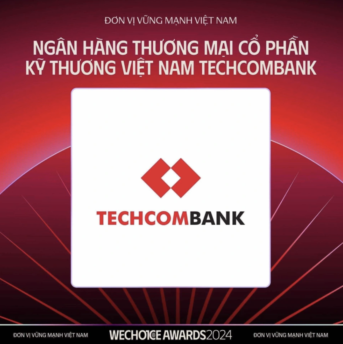 Techcombank honored at WeChoice Awards 2024