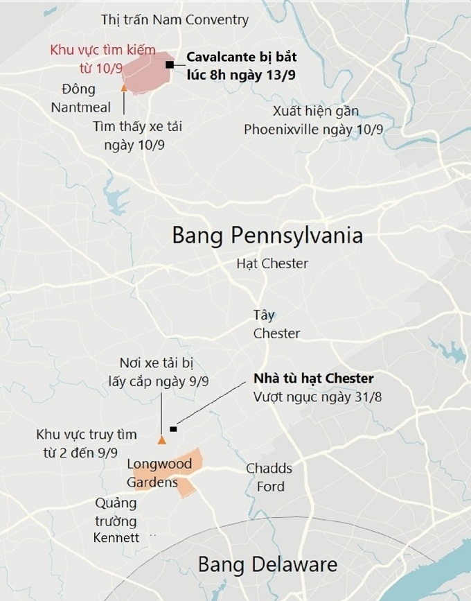 តំបន់ស្វែងរក Cacalvante ។ ក្រាហ្វិក៖ Washington Post