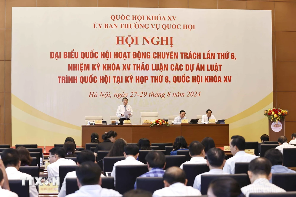 Der stellvertretende Vorsitzende der Nationalversammlung, Nguyen Duc Hai, leitete die Sitzung. (Foto: Doan Tan/VNA)