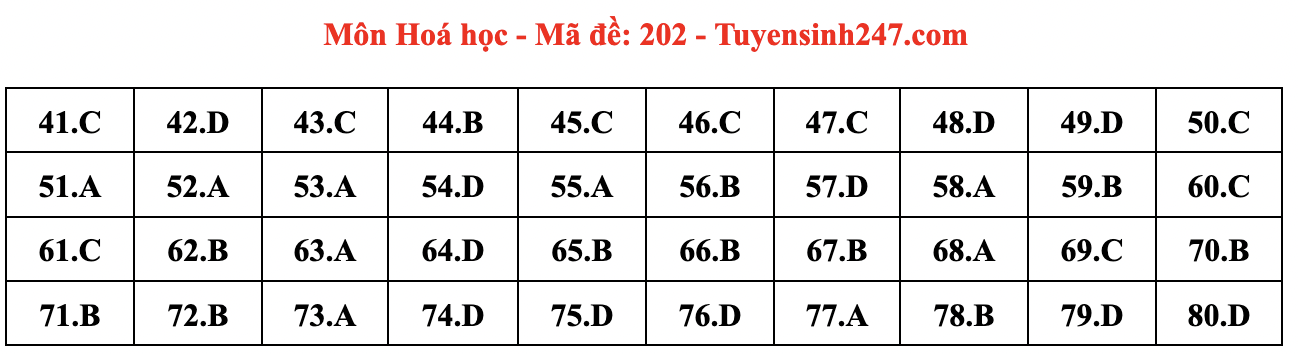 Đáp án môn Hóa học tốt nghiệp THPT 2024 full mã đề chính xác nhất- Ảnh 2.
