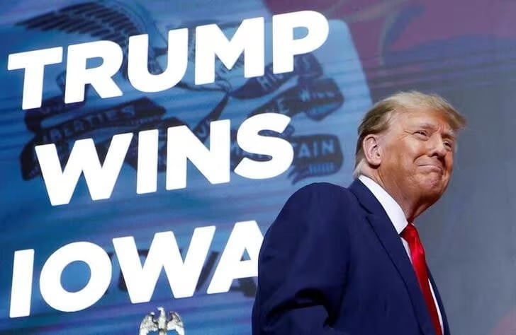 US-Wahl 2024 Herr Trump hat die Wahl im Bundesstaat Iowa gewonnen Bild 1