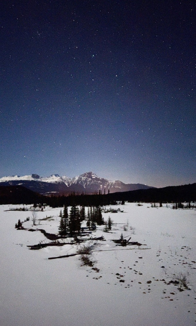 Nachthimmel im Jasper-Nationalpark, Kanada. Foto: Peter Neville-Hadley