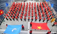 The 9th National Congress of the Vietnam Youth Union is a great festival for Vietnamese youth (In the photo, members and young people participating in the Youth Journey for the Homeland's Sea and Islands in 2024)