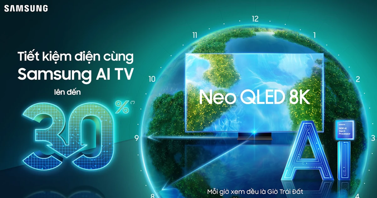 Bật Samsung AI TV, mỗi giờ xem đều là Giờ Trái Đất