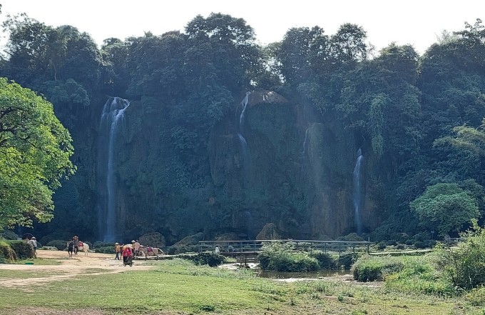 Der Wasserfall auf der vietnamesischen Seite, Nachmittag des 26. April. Foto: NVCC