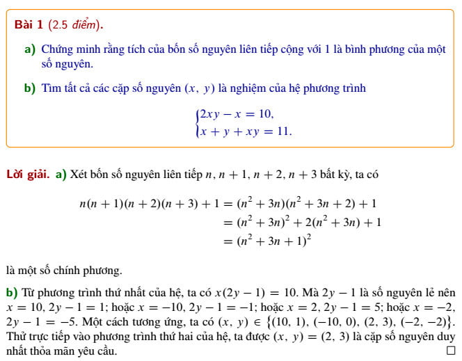 Giải đề Toán vòng 2 vào lớp 10 chuyên Sư phạm Hà Nội