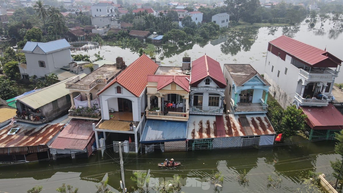 Une « inondation forestière » submerge des centaines de maisons dans la banlieue de Hanoi, photo 5