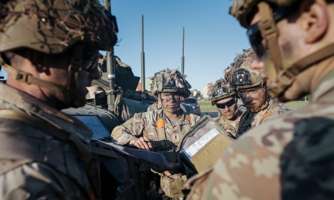 US soldiers participate in an exercise in Kadrina, Estonia, on May 19. Photo: Washington Post