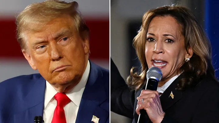 Ứng cử viên đảng Cộng hòa Donald Trump và ứng cử viên đảng Dân chủ Kamala Harris. (Ảnh: Getty)