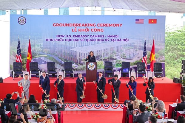 Khoi cong cong trinh khu phuc hop Dai su quan Hoa Ky tai Ha Noi hinh anh 1
