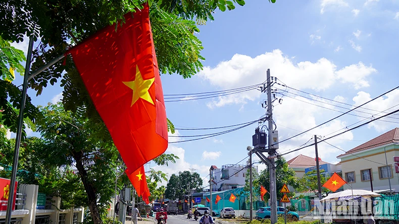 Ho Chi Minh City: Streets are decorated with flags and flowers to celebrate National Day September 2nd photo 8