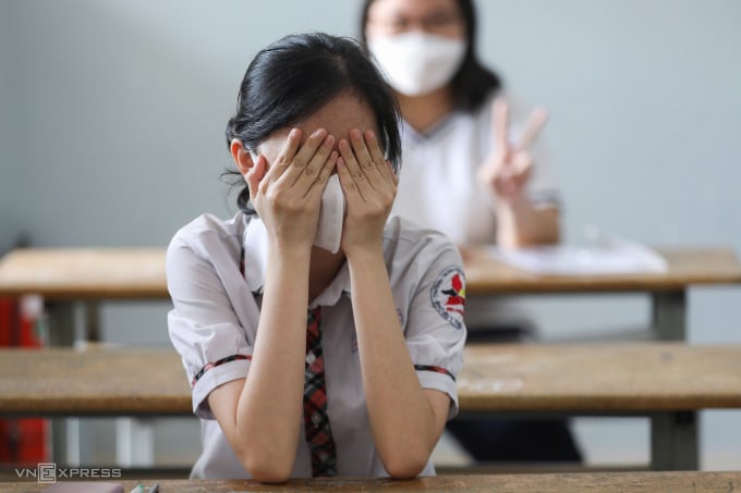 Candidats passant l'examen de fin d'études 2022 à Ho Chi Minh-Ville. Photo : Quynh Tran