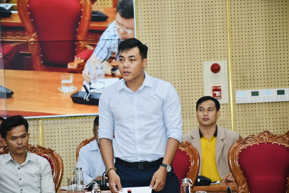 Deputy Director of My Khe Agricultural and Community Tourism Cooperative Phan Tran Nguyen Minh Hoa spoke.