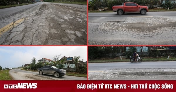 'Potato bed' road surface on 2,000 billion VND road in Ha Tinh