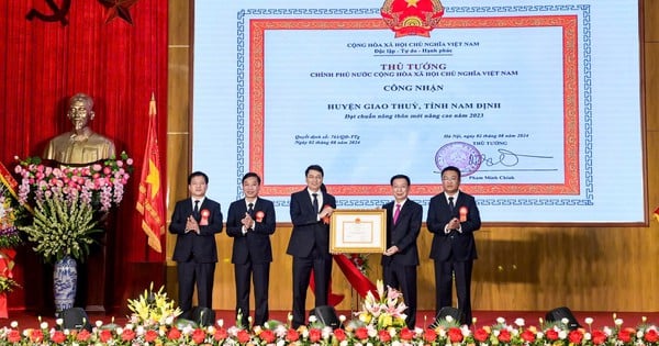 Huyện đầu tiên của tỉnh Nam Định đón nhận Bằng nông thôn mới nâng cao năm 2023