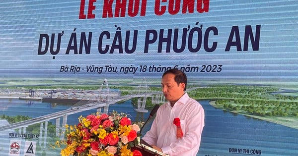 Construction of Phuoc An Bridge, connecting Ba Ria-Vung Tau and Dong Nai started