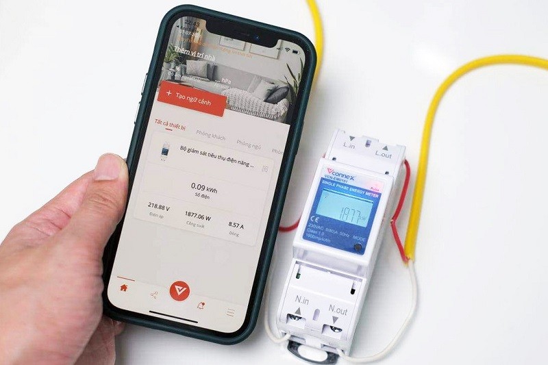Bộ giám sát tiêu thụ điện thông minh Vconnex do các kỹ sư Việt Nam nghiên cứu, sản xuất.