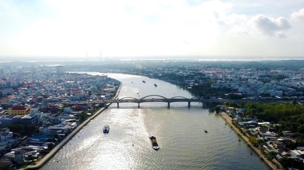 Die Stadt Can Tho von oben gesehen. Foto: Phong Linh.