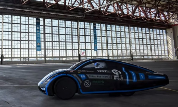 TUfast Eco stattete das Elektrofahrzeug Muc022 mit einem größeren Batteriepaket aus, um den Rekord zu vervollständigen. Foto: TUfast Eco