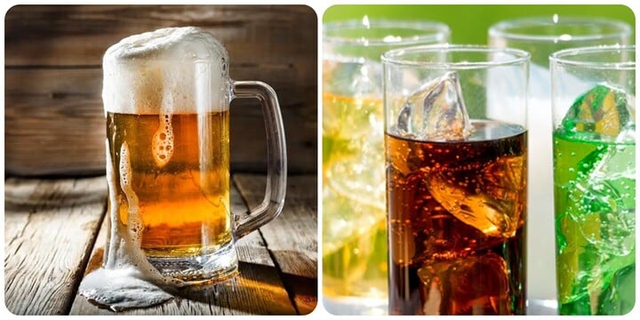 Beer and soft drinks are harmful to health.