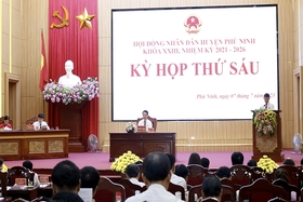 Sexta sesión del Consejo Popular del Distrito de Phu Ninh, período XXIII, 2021-2026