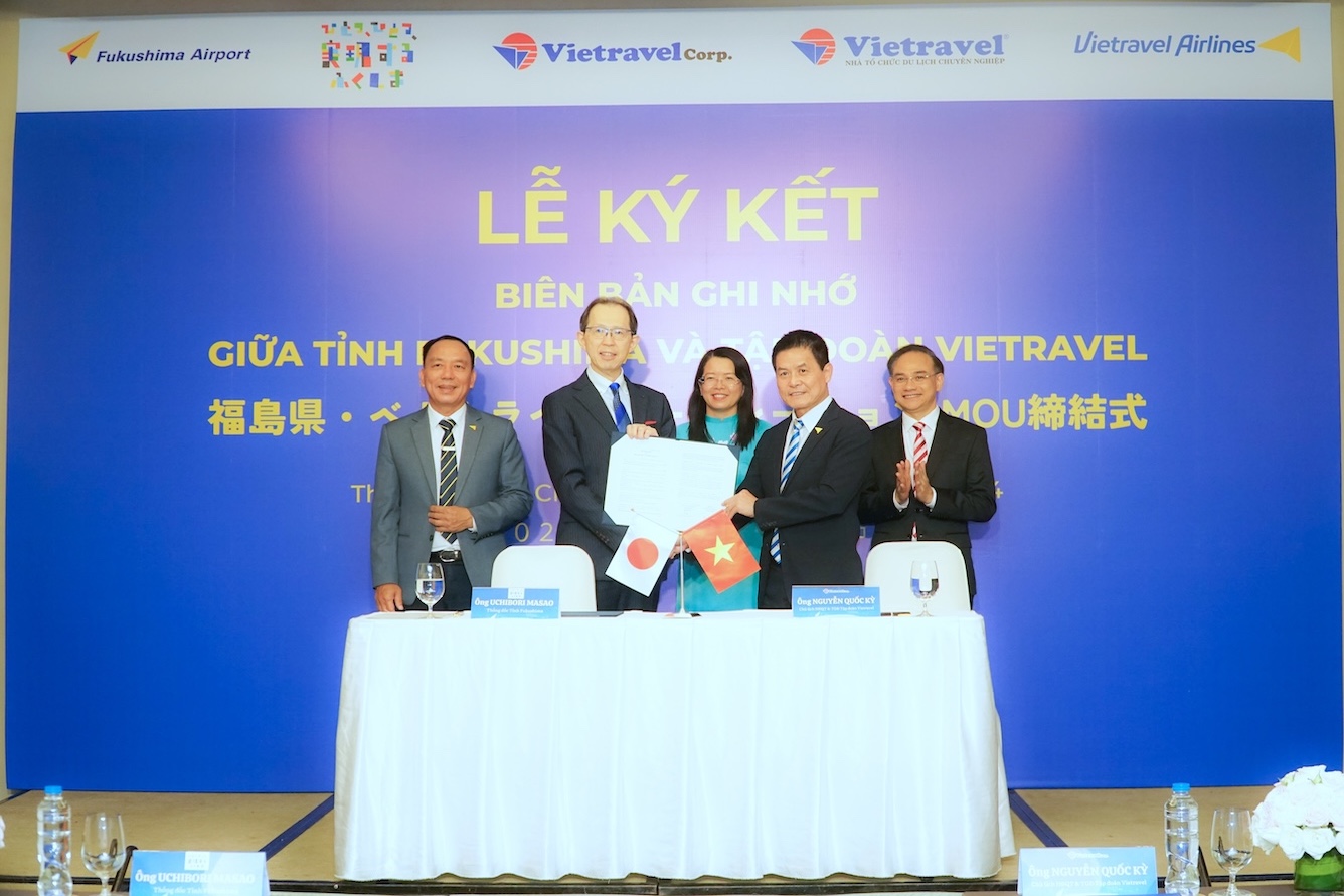 ក្រុមហ៊ុន Vietravel Group បានចុះហត្ថលេខាលើអនុស្សរណៈយោគយល់គ្នាស្តីពីកិច្ចសហប្រតិបត្តិការយុទ្ធសាស្ត្រជាមួយខេត្ត Fukushima