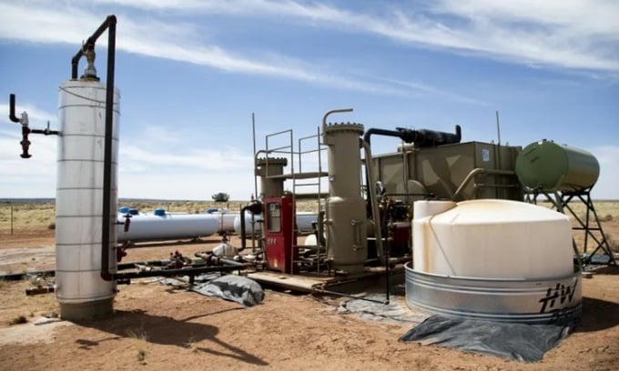 Mining operations at a helium mine near Chambers, Arizona, USA. Photo: AZ Central