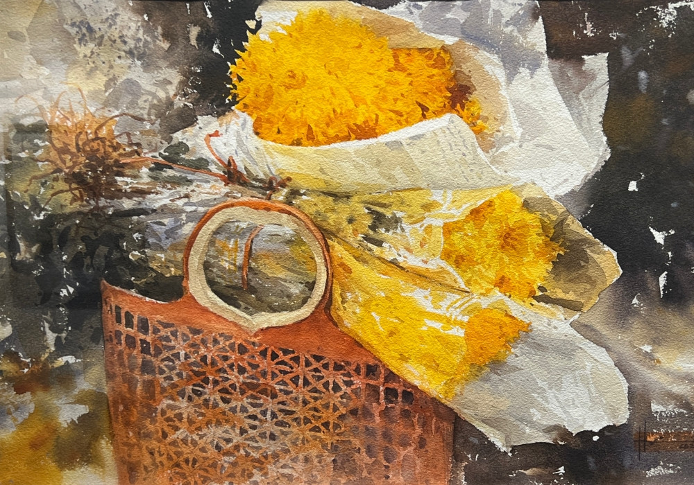 chiem nguong canh vat qua tranh mau nuoc cua hoa si ho hung hinh 1