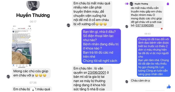 Hai chiến sĩ công an 'hỏa tốc' đi hiến máu từ tin nhắn cầu cứu qua Facebook