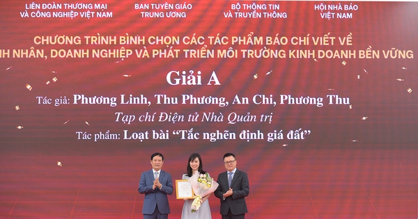 Trao giải cho các tác phẩm báo chí viết về doanh nhân, doanh nghiệp