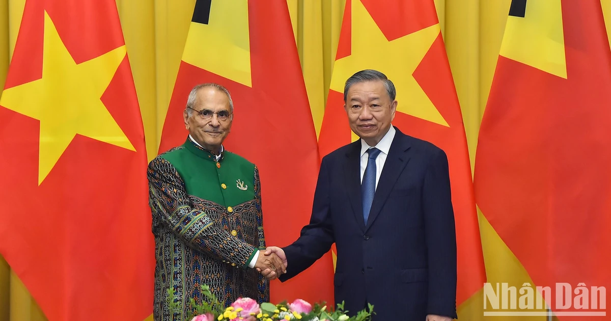 [Foto] Präsident To Lam führt Gespräche mit dem Präsidenten der Demokratischen Republik Timor-Leste, José Ramos-Horta