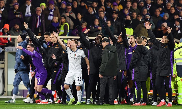 They called an ambulance into the stadium to take Bove to the hospital. (Photo: Reuters)