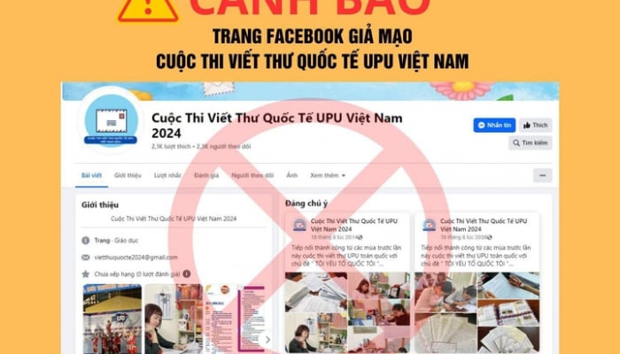 Avertissement concernant la fausse page fan du Concours international de rédaction de lettres de l'UPU au Vietnam