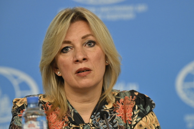 Russian Foreign Ministry spokeswoman Maria Zakharova in Moscow on April 4. Photo: AFP