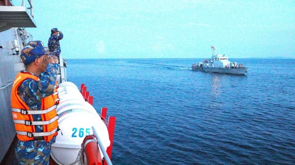 Vietnam-Cambodia Navy conducts joint patrol at sea