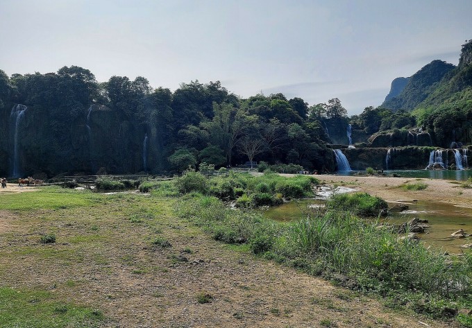 Bild des Ban-Gioc-Wasserfalls gegen 16:30 Uhr. am 26. April. Foto: NVCC