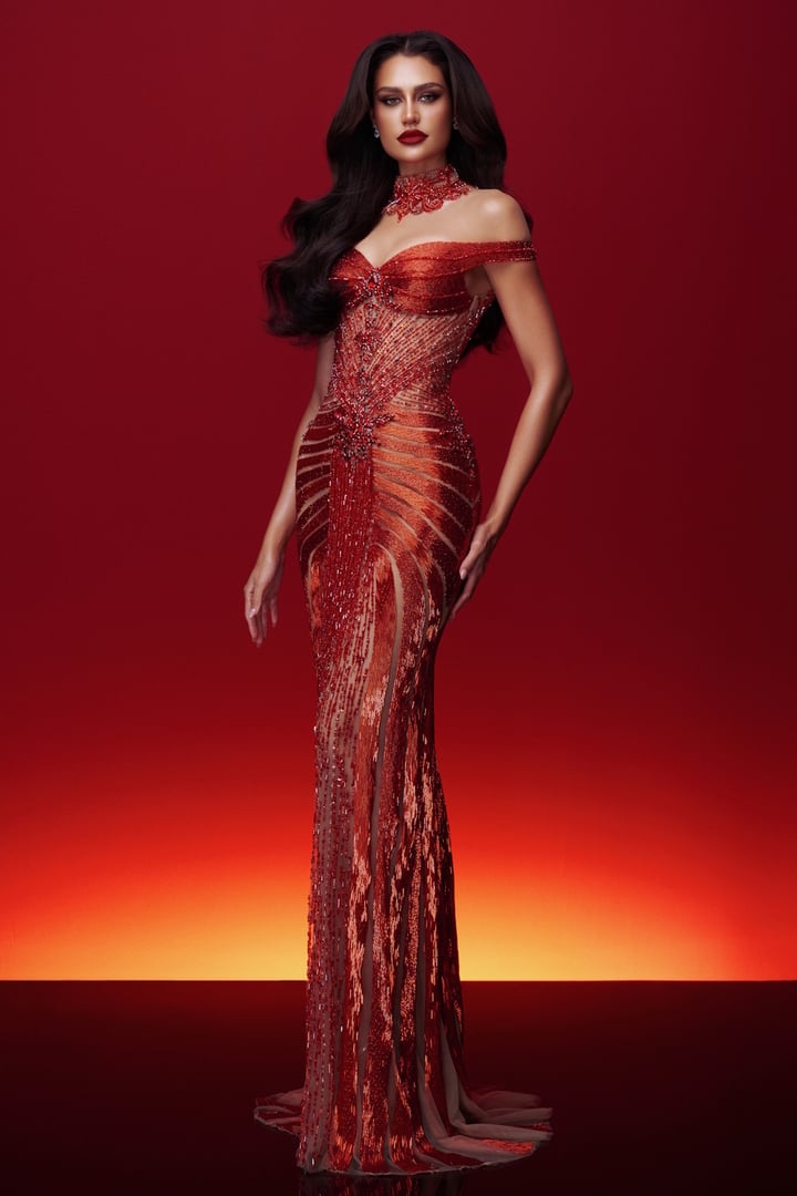 La fuerte candidata de Miss Grand International brilla con el vestido de Le Ngoc Lam - 2